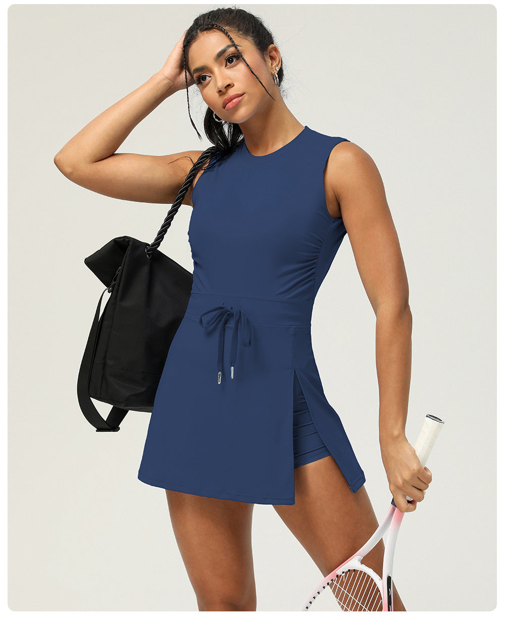Fitness dress with side slit