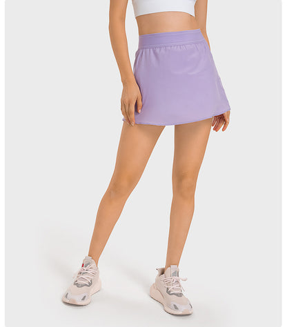 Quick dry pleated back skort