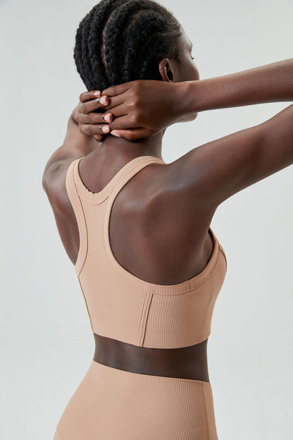 Ribbed sports bra