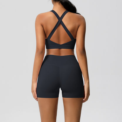 Cross back two piece set