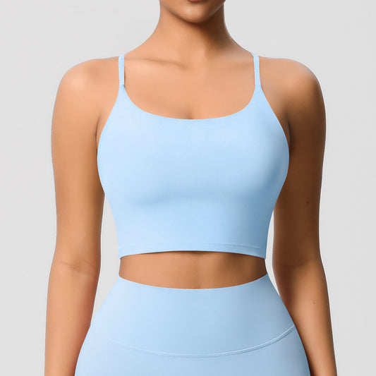 High support cropped vest