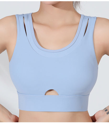 Double strap high support bra