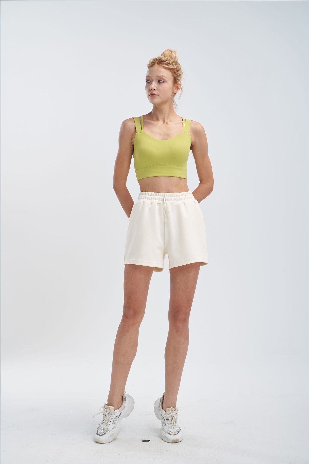 Cross back sports bra