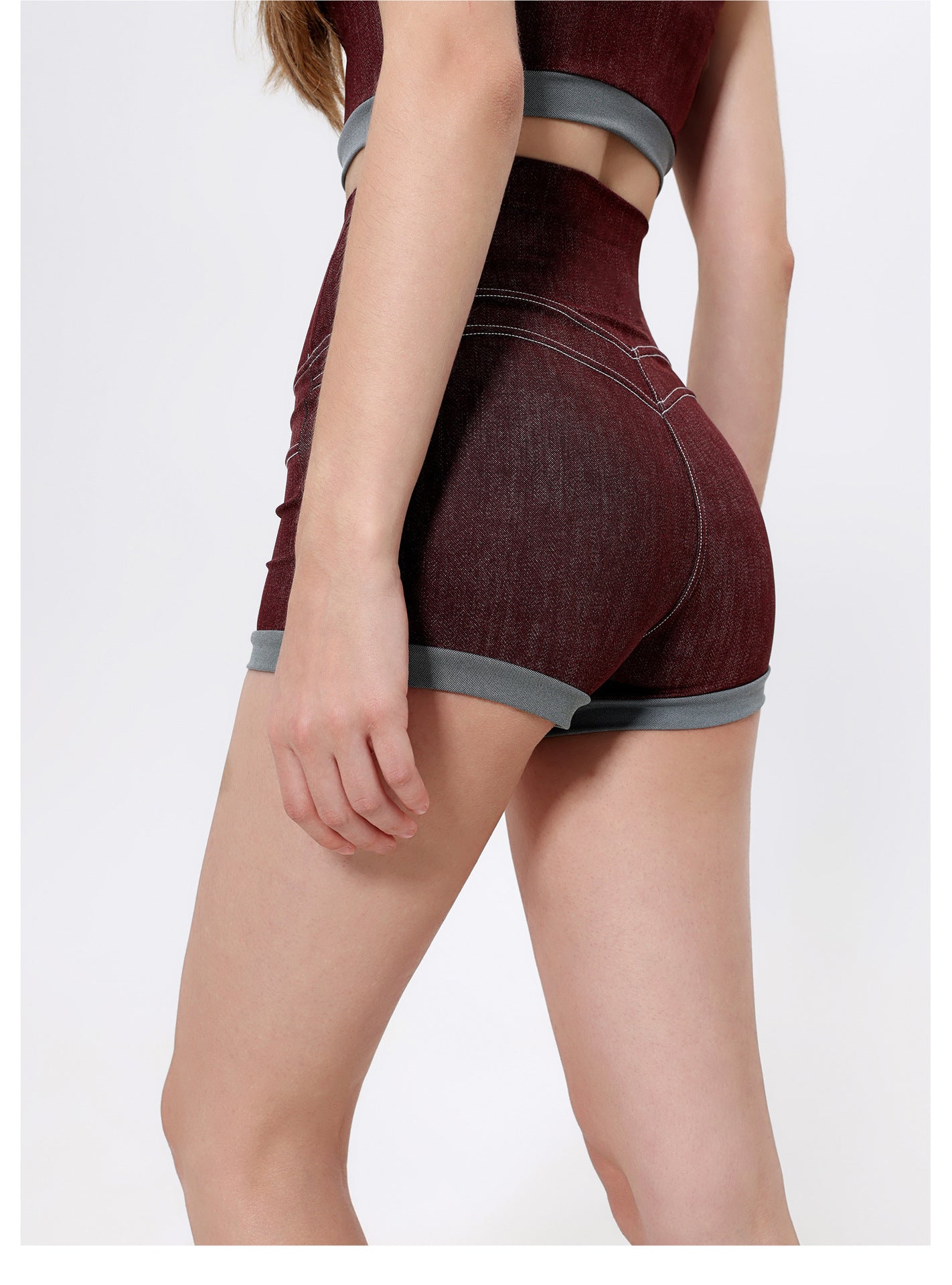 Denim look hot pants