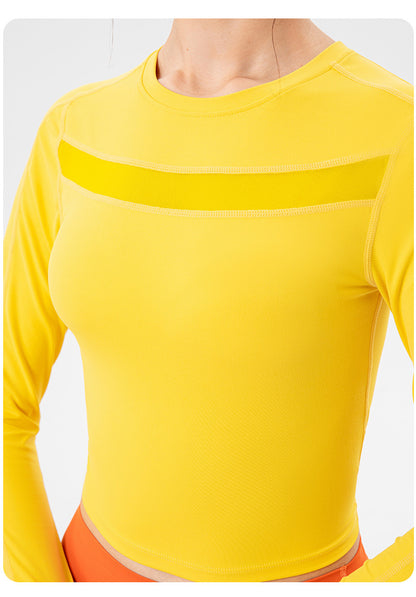 Mesh insert cropped top