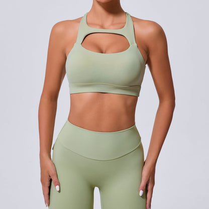 Cut out front sports bra