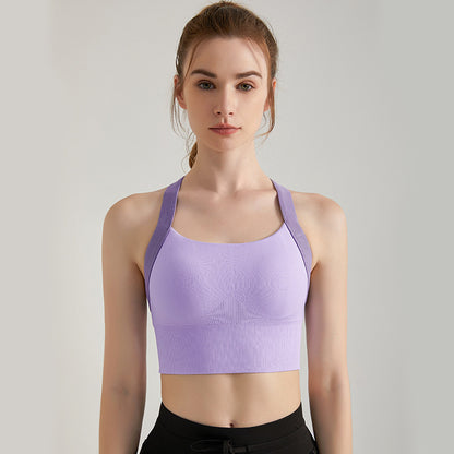 Contrast strap sports bra