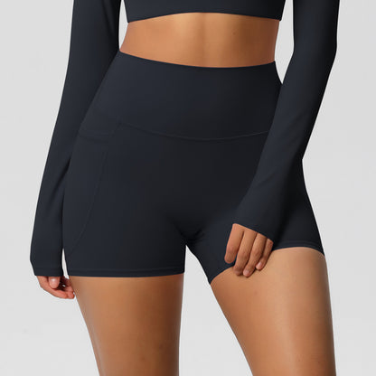 High Waist hot  pants with pocket