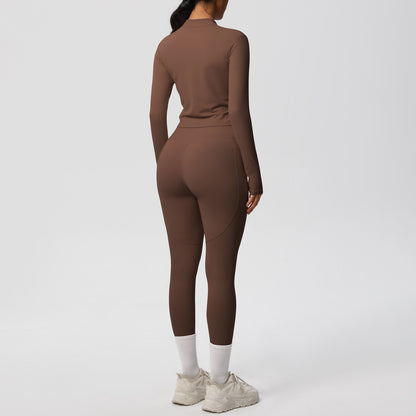 Long sleeve two piece fitness set
