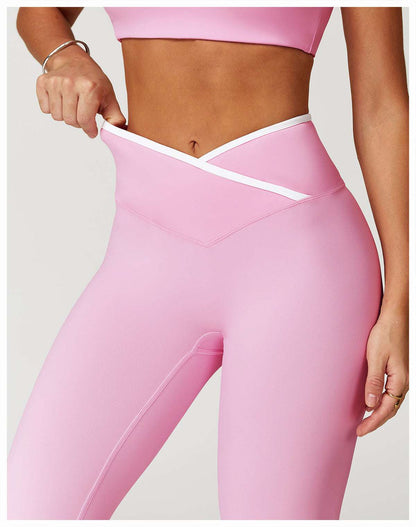Cross waist leggings