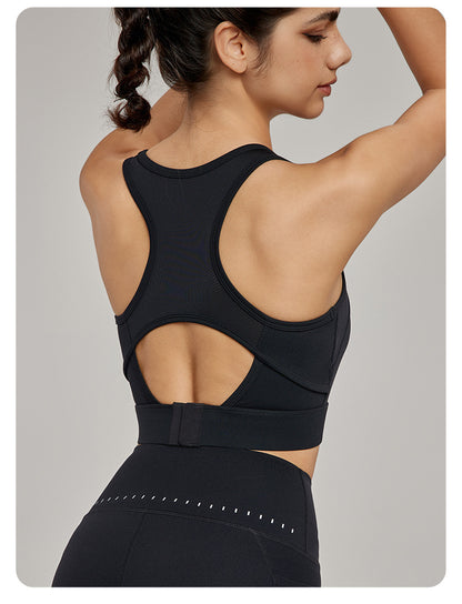Cut out back sports bra