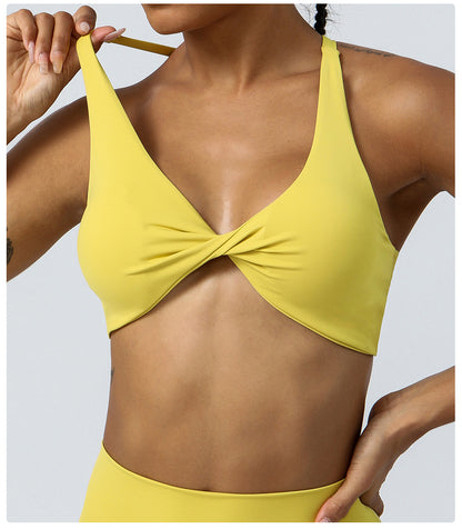Cross back sports bra