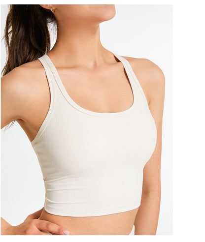 Rib cropped vest