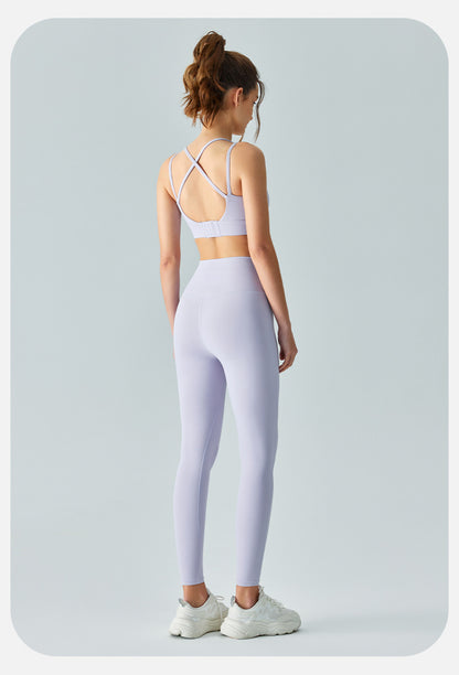 Seamless cross back bra