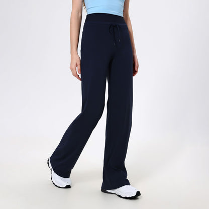 High waist trousers with drawstrings