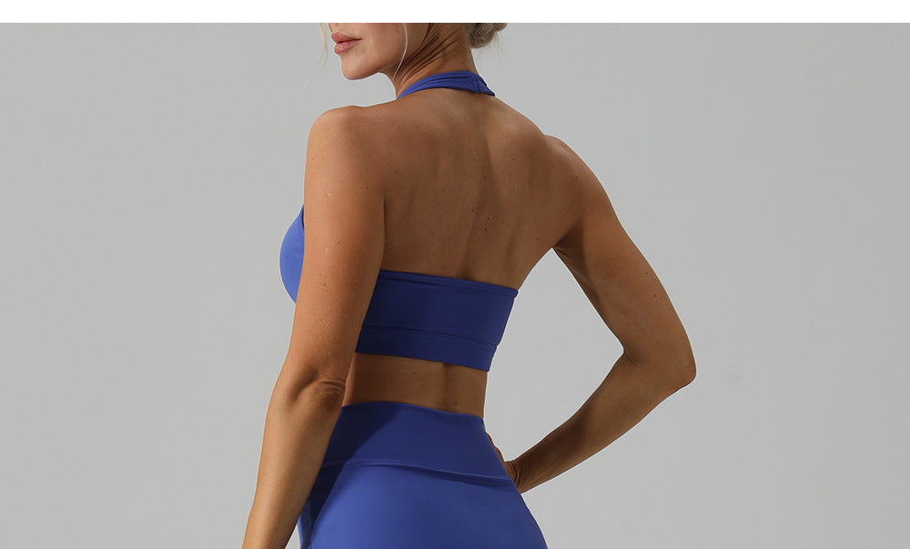 Halter neck sports bra