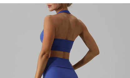 Halter neck sports bra