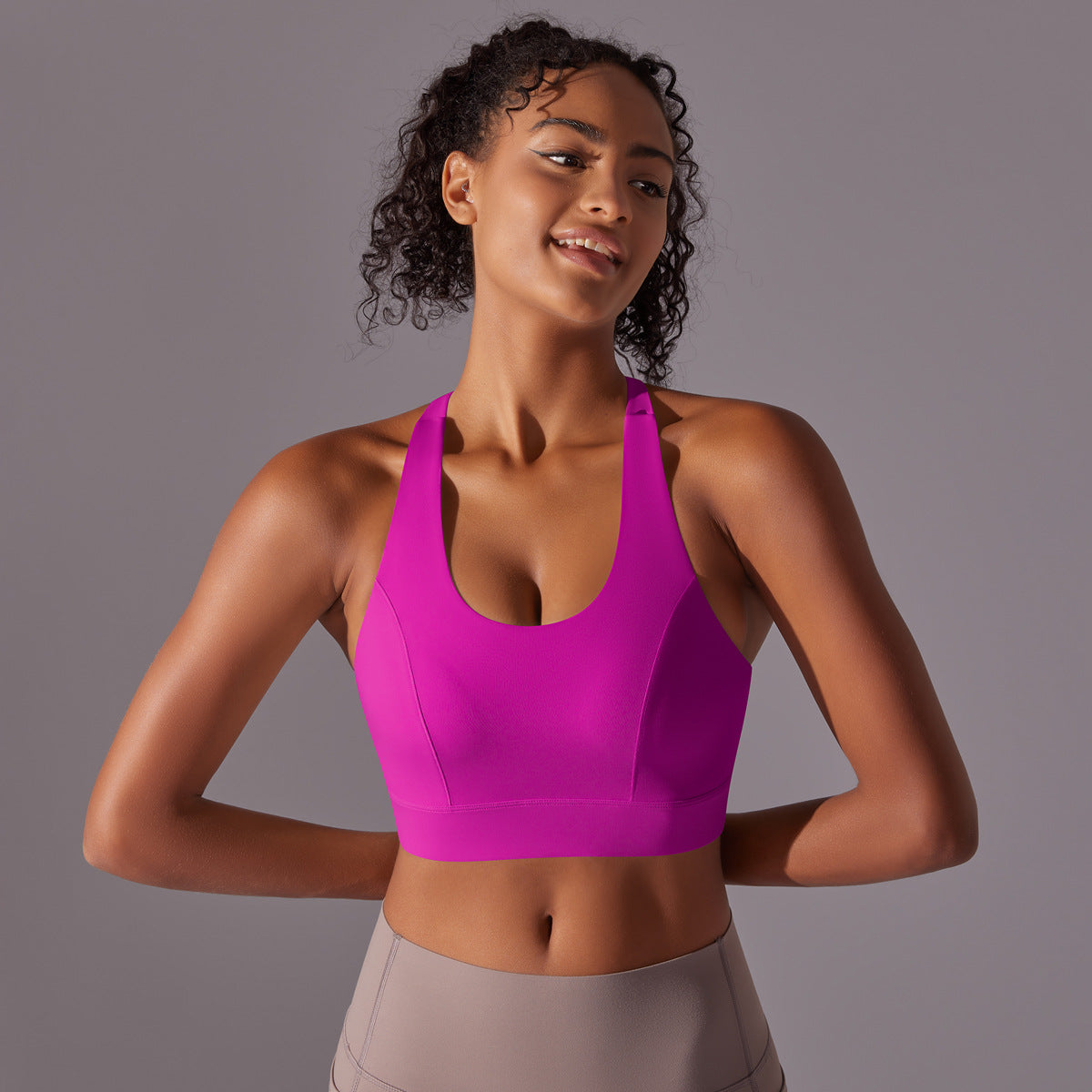 T back high support sports bra