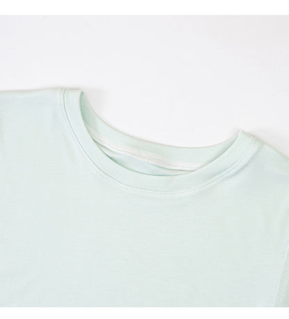 Quick dry asymmetric hem top
