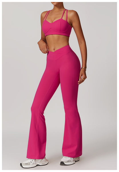 Double strap high support bra