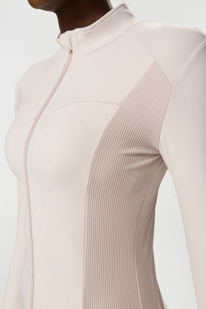 Warm full sleeve zip front top