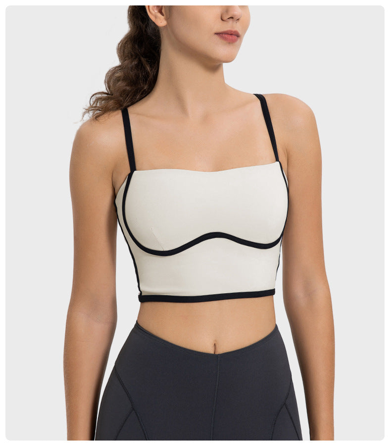 Contrast trim sports bra