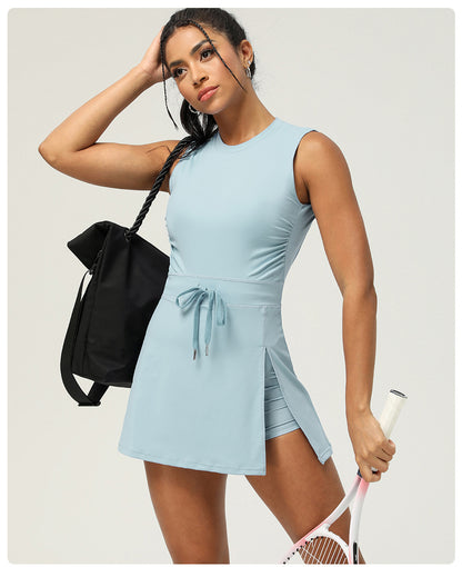 Fitness dress with side slit