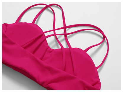 Double strap high support bra