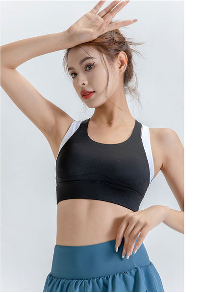 Contrast insert sports bra
