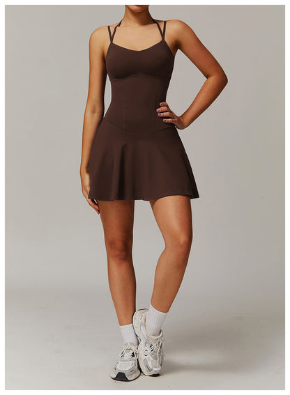 Padded fitness dress