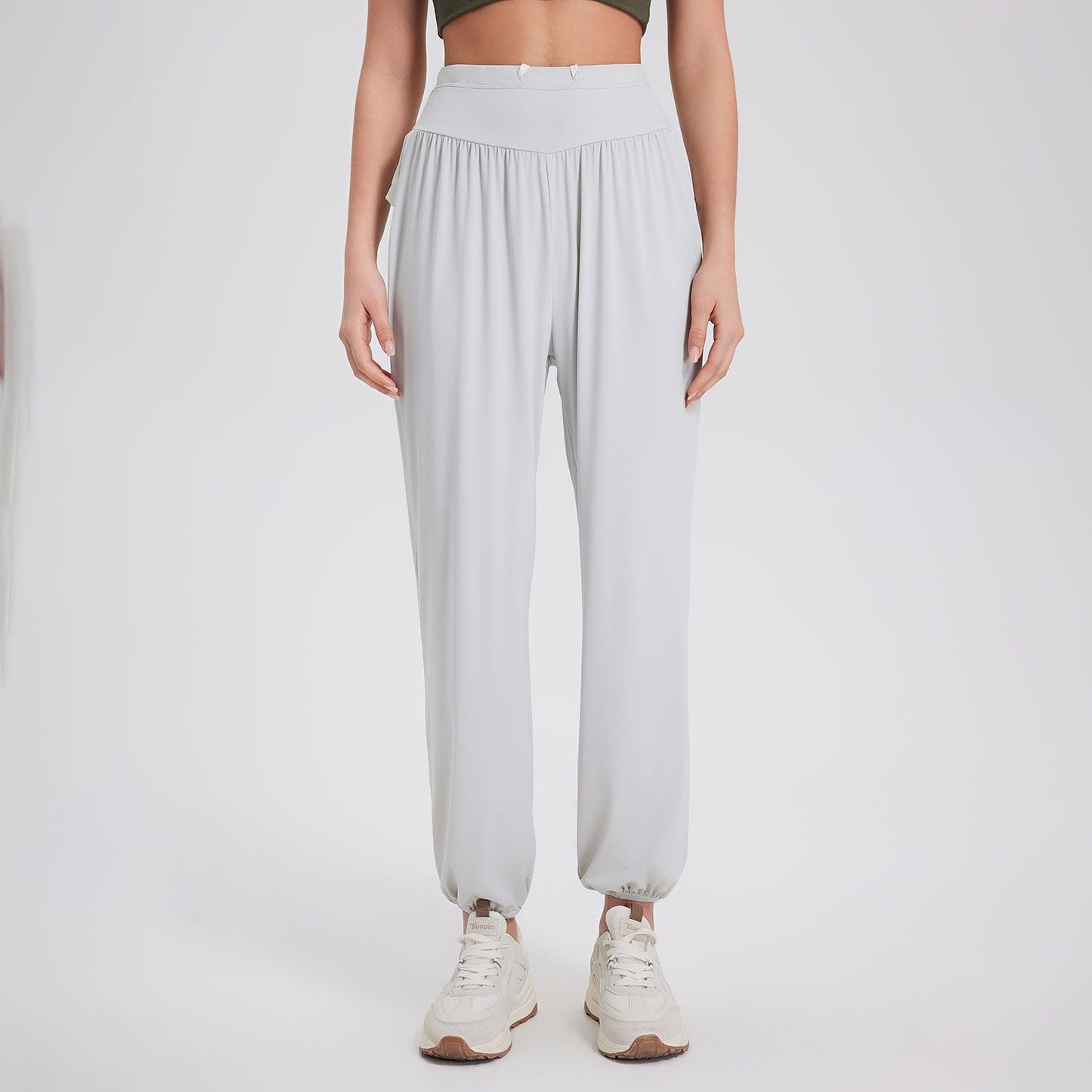 High Waist Drawstring Trousers