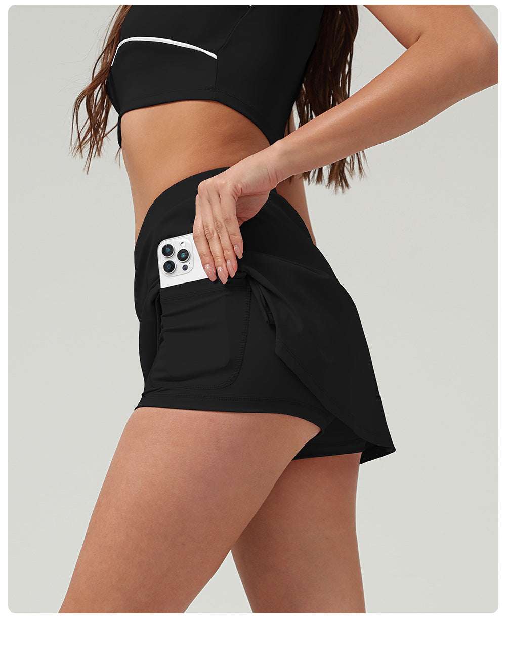 Matching Cropped top & Trousers / Skort set