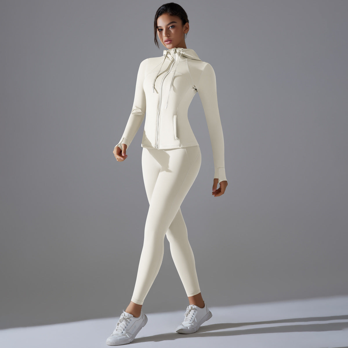 Matching Zip front hoodie and leggings set