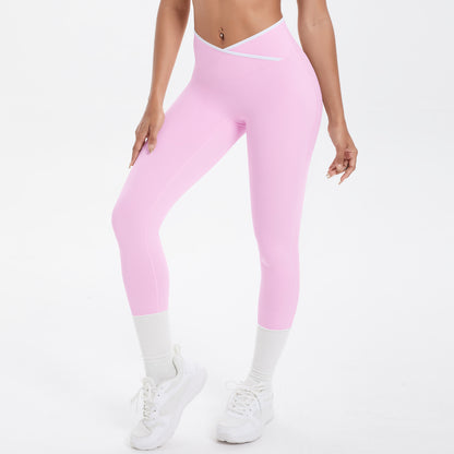 Cross waist leggings