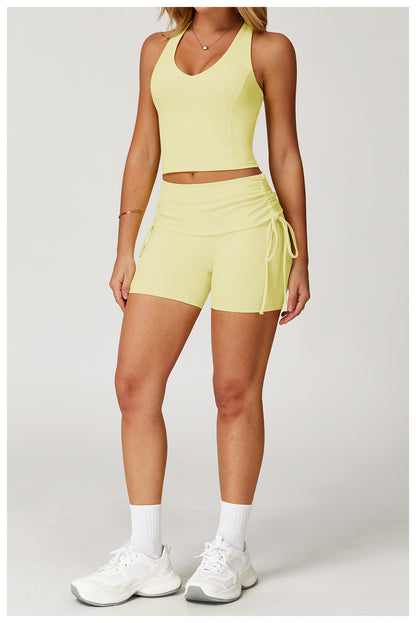 Gathered waist hot pants