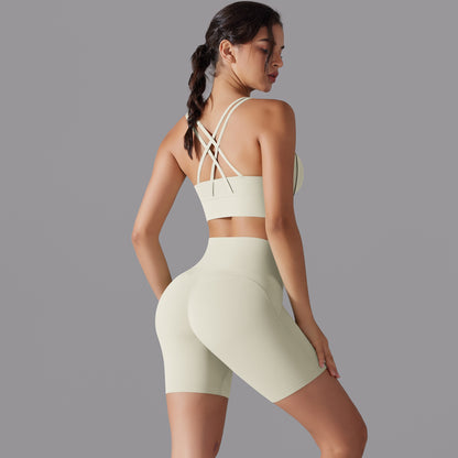 Cross back two piece set