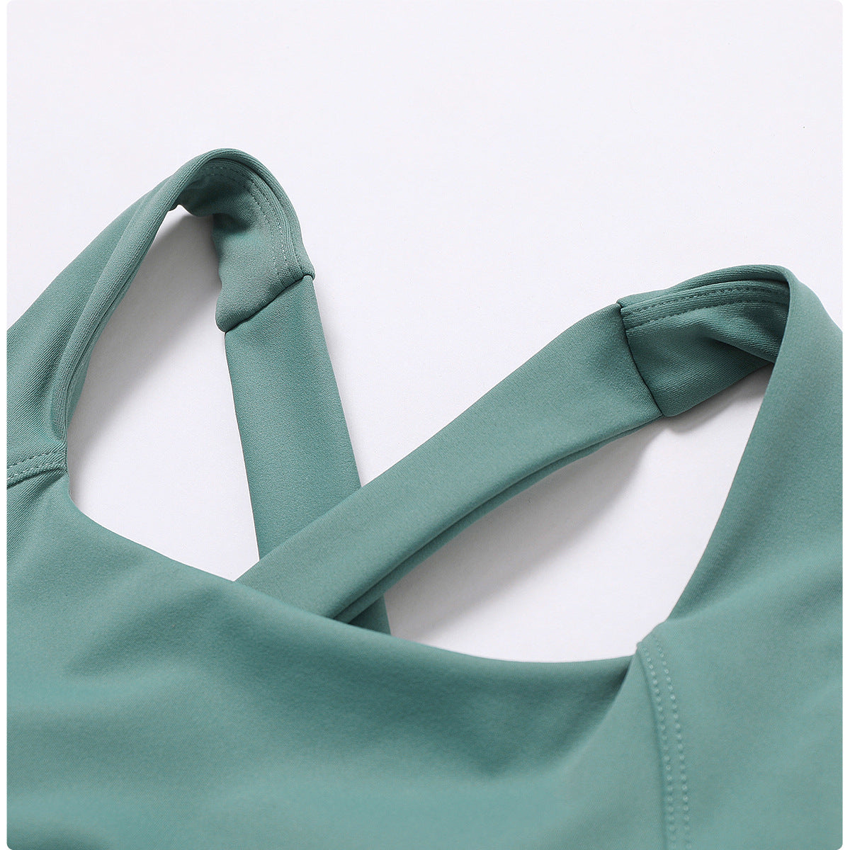 High support cross back sports bra