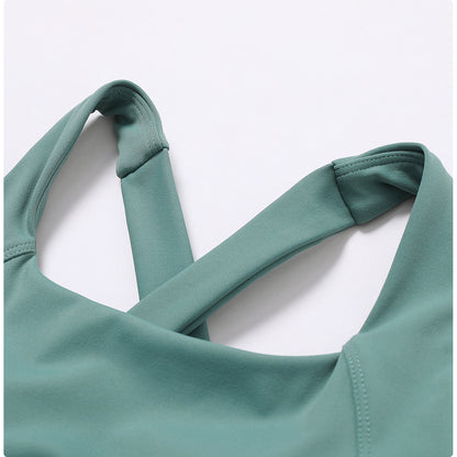High support cross back sports bra