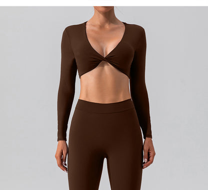 Twisted front cropped top