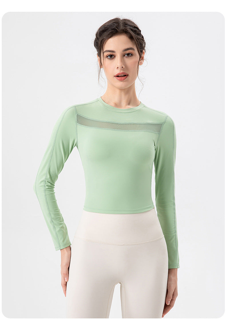 Mesh insert cropped top