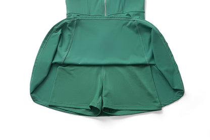 Zipper front fitness dress