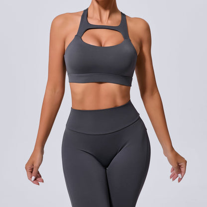 Cut out front sports bra