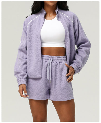 Textured running shorts