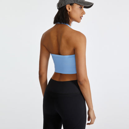 Halter neck sports bra