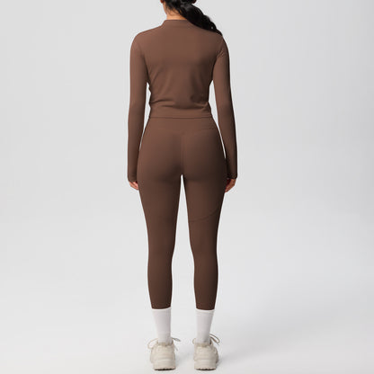 Long sleeve two piece fitness set