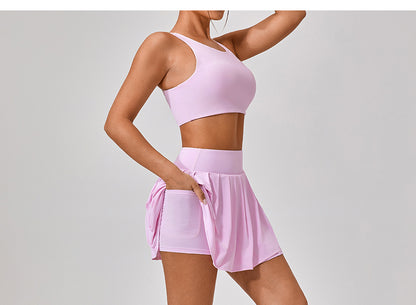 Matching two or three piece bra, skort & jacket set