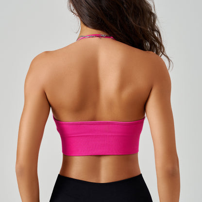 Halter neck medium support bra