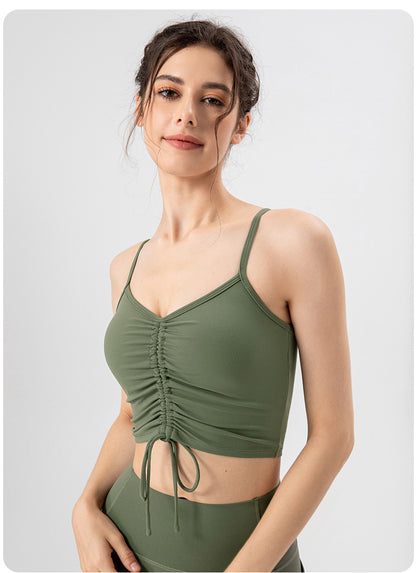Gathered front sports vest