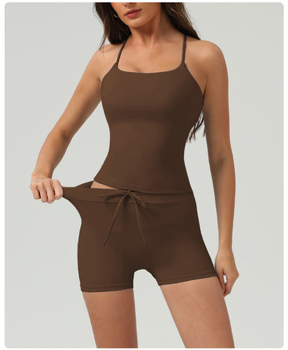 Hot pants with drawstring