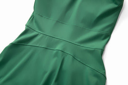 Zipper front fitness dress